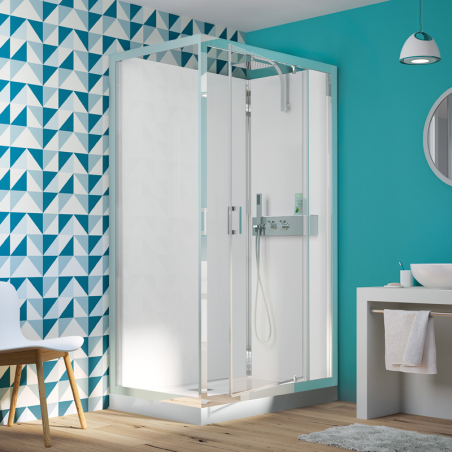 Eden cubicle with pivot door