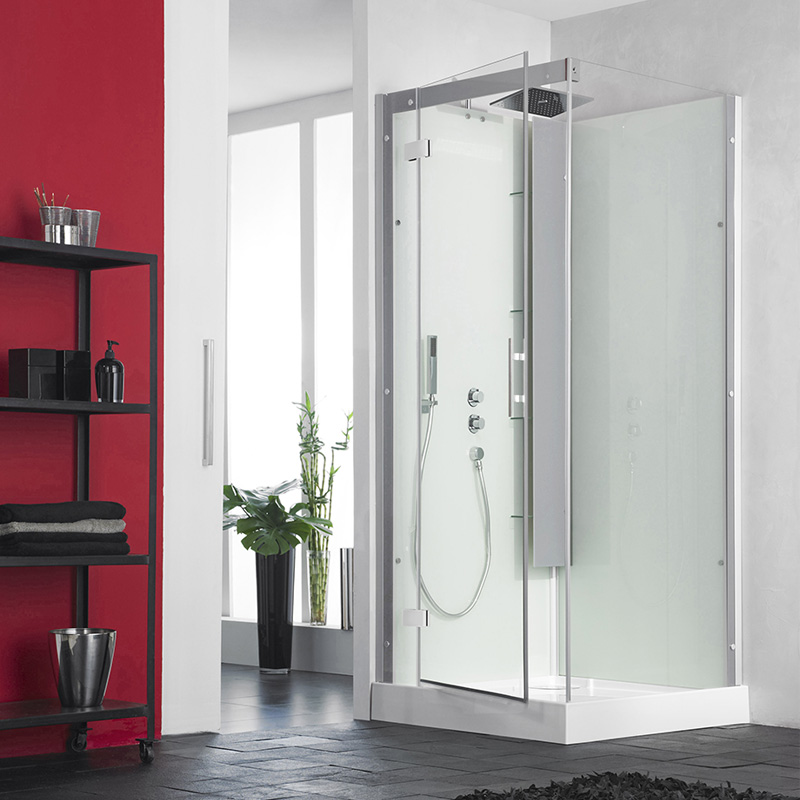 Horizon square cubicle with pivot doors
