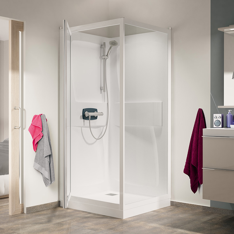 Kineprime Contract square cubicle with pivot door