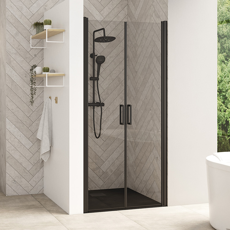 Smart Design Two Saloon Doors enclosure in black