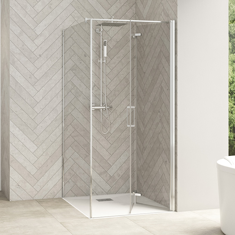 Smart Design Bi-Fold Door with Fixed Side Panel