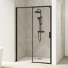 Smart Design Sliding Door for Recess with black profiles and door on right
