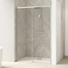 Smart Design Sliding Door for Recess with chrome profiles and door on right