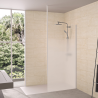 Solo 6 + with white profiles, ceiling bar, and cosmos xl glass